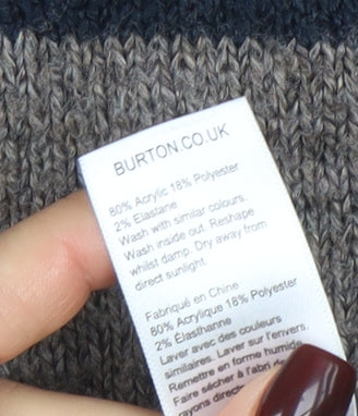 Burton Menswear London Men's Multicoloured XS Crew Neck Pullover Jumper