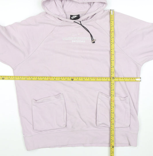 Womens UK Size M Nike Pink Pullover Hoodie