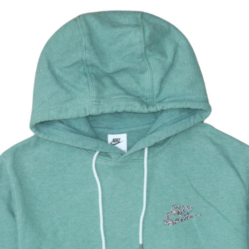 Womens UK Size S Nike Green Pullover Hoodie