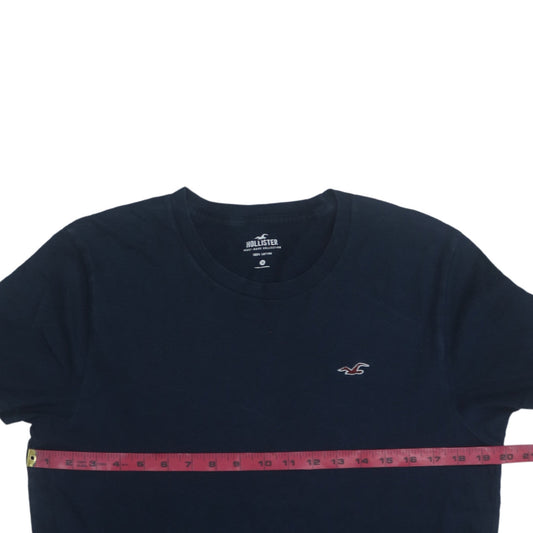Hollister Men's Blue Crew Neck Cotton T-Shirt Size M