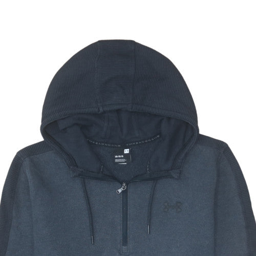 Mens UK Size L Under Armour Blue Pullover Hoodie