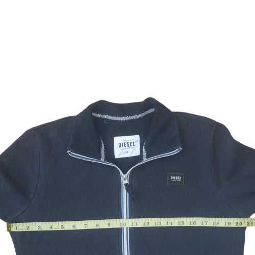 Mens UK Size S Diesel Black Full Zip Sweatshirt
