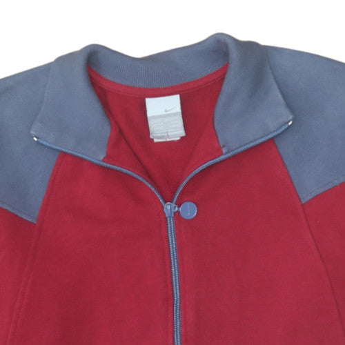 Mens UK Size M Nike Red Full Zip Sweatshirt