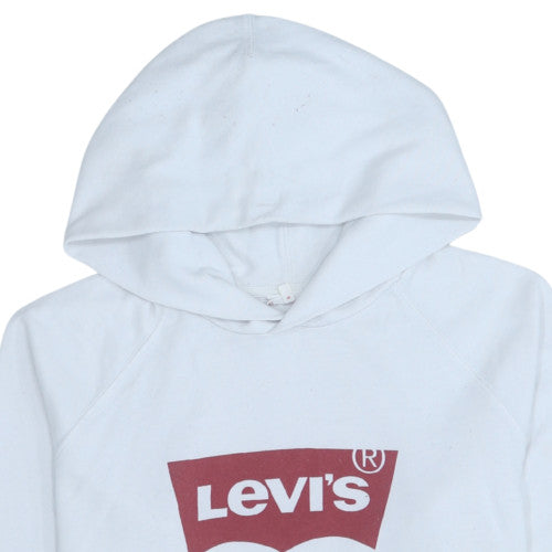Mens UK Size M Levi's White Pullover Hoodie