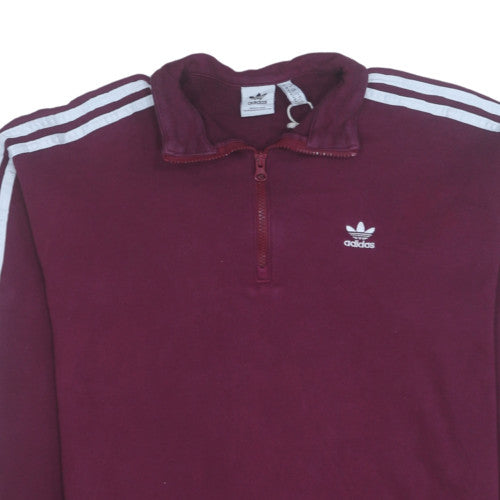 Womens UK Size 12 Adidas Red Pullover Sweatshirt
