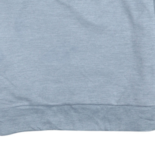 Additional view of The North Face boys’ grey crew neck sweatshirt, size L, youth fleece