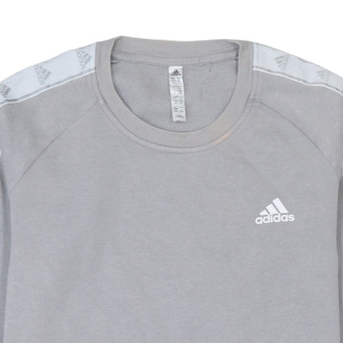 Womens UK Size 12 Adidas Grey Pullover Sweatshirt
