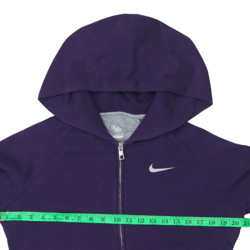 Womens UK Size S Nike Purple Full Zip Hoodie