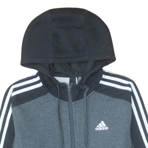 Mens UK Size S Adidas Grey Full Zip Hoodie