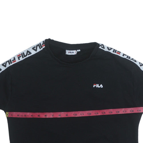 Womens UK Size S FILA Black Pullover Sweatshirt