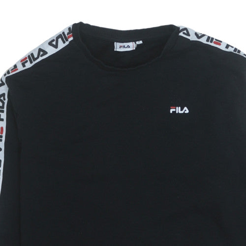 Womens UK Size S FILA Black Pullover Sweatshirt