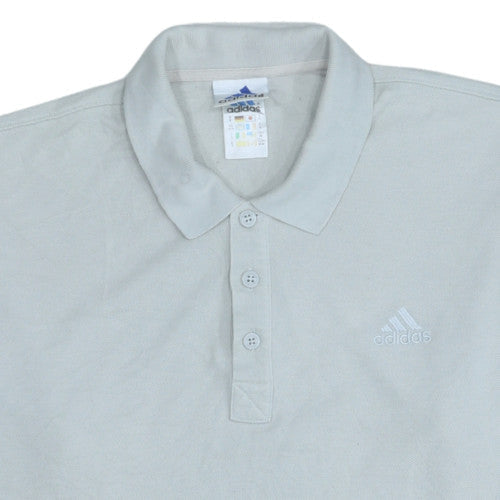 Additional view of Adidas Men's Beige Short Sleeve Cotton Polo Shirt, size M