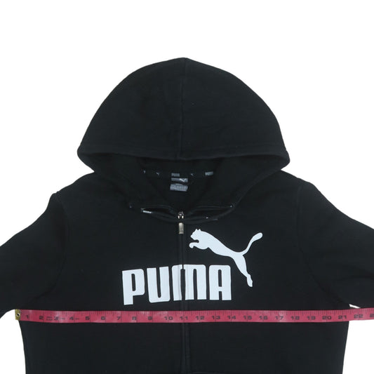 Womens UK Size M Puma Black Full Zip Hoodie
