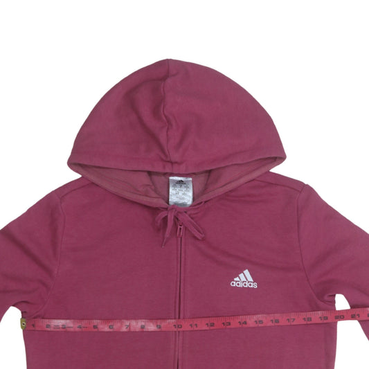 Womens UK Size M Adidas Purple Full Zip Hoodie