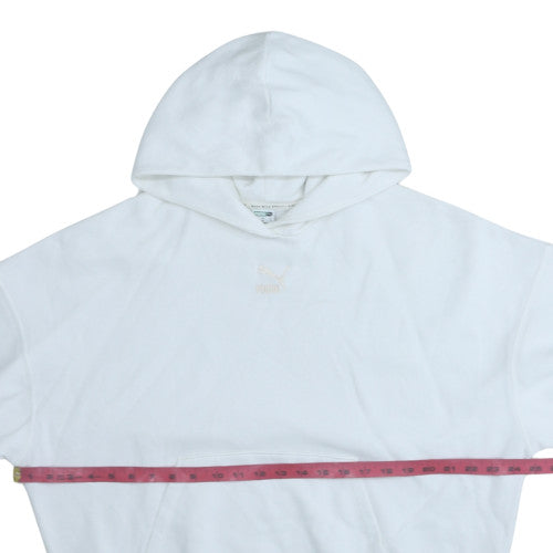 Womens UK Size M Puma White Pullover Hoodie