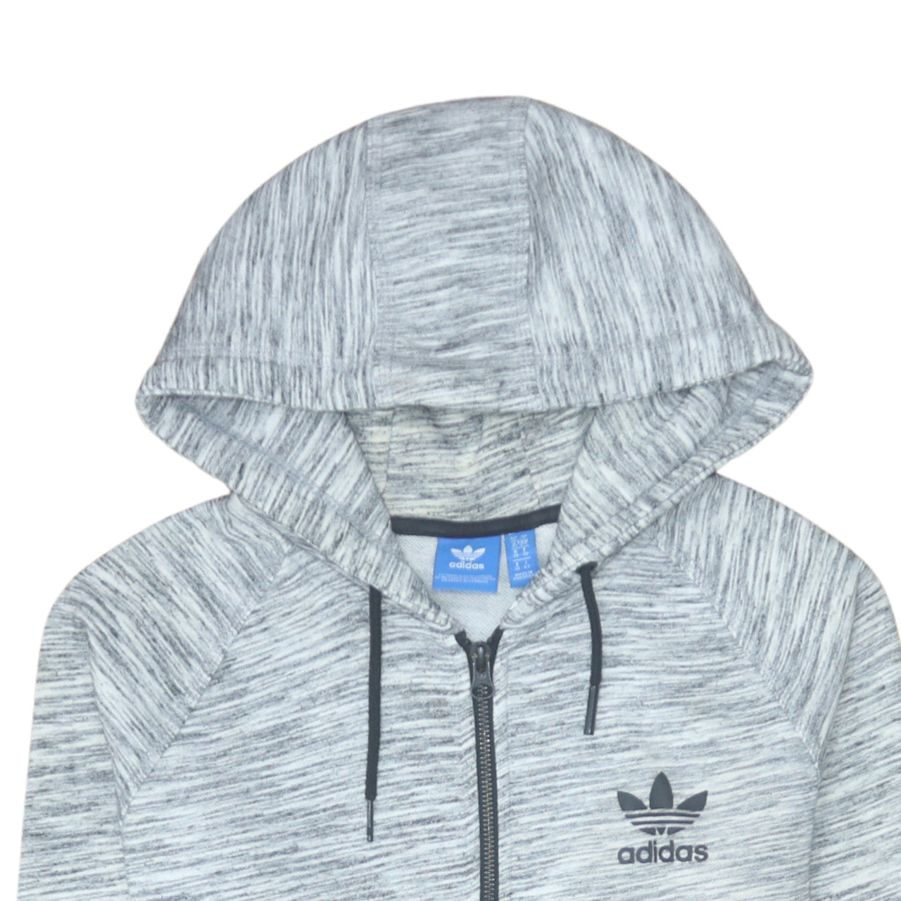 Womens UK Size 10 Adidas Grey Full Zip Hoodie