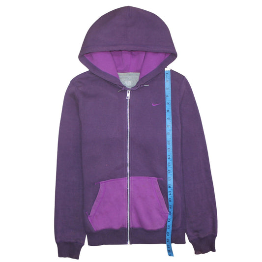 Womens UK Size L Nike Purple Full Zip Hoodie