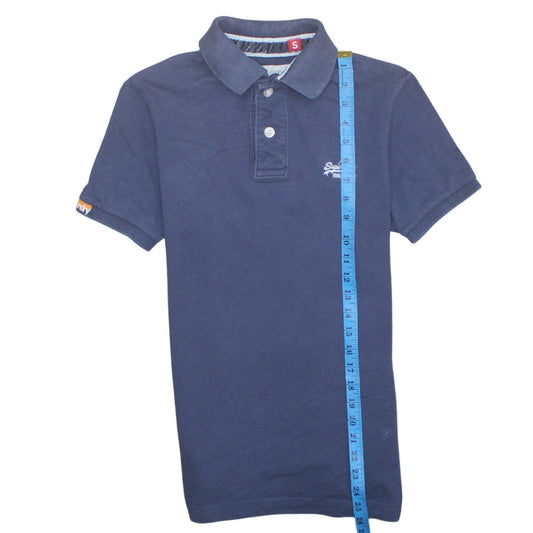 Superdry Men's Blue Slim Fit Polo Shirt Size S