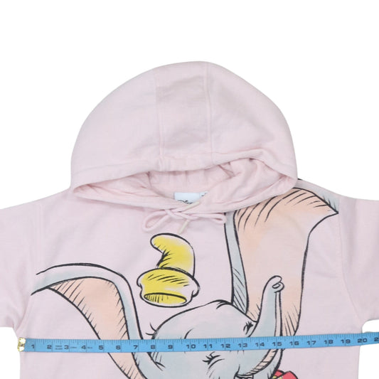Womens UK Size XS Disney Pink Pullover Hoodie