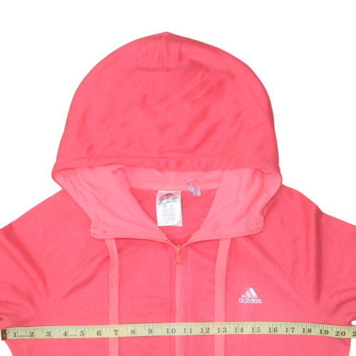 Womens UK Size 12 Adidas Pink Full Zip Hoodie