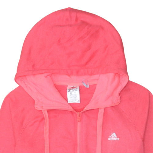 Womens UK Size 12 Adidas Pink Full Zip Hoodie
