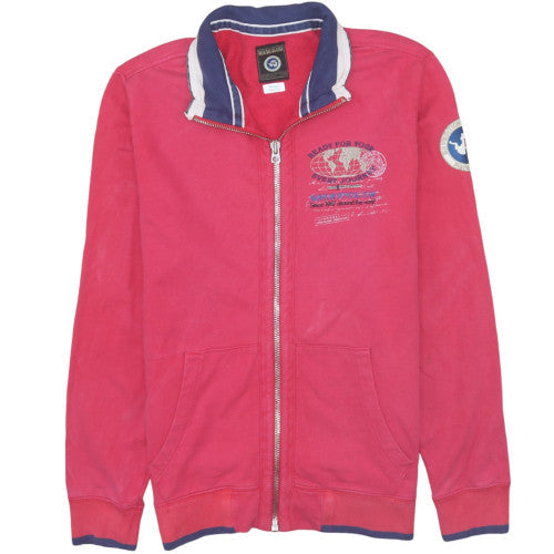 Napapijri Womens Pink XL Full Zip Collared Track Jacket