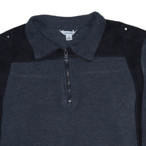 Mens UK Size M Calvin Klein Grey Henley Sweatshirt