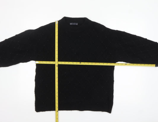 Womens UK Size M Marks and Spencer Black Pullover Jumper
