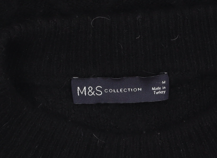 Womens UK Size M Marks and Spencer Black Pullover Jumper