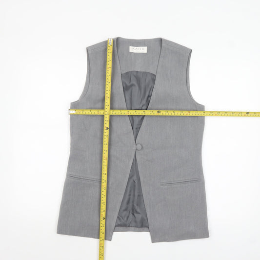 Womens UK Size 8 KAIIA Regular Grey Suit Waistcoat