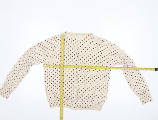 Womens UK Size 14 NEXT Beige Cardigan Jumper