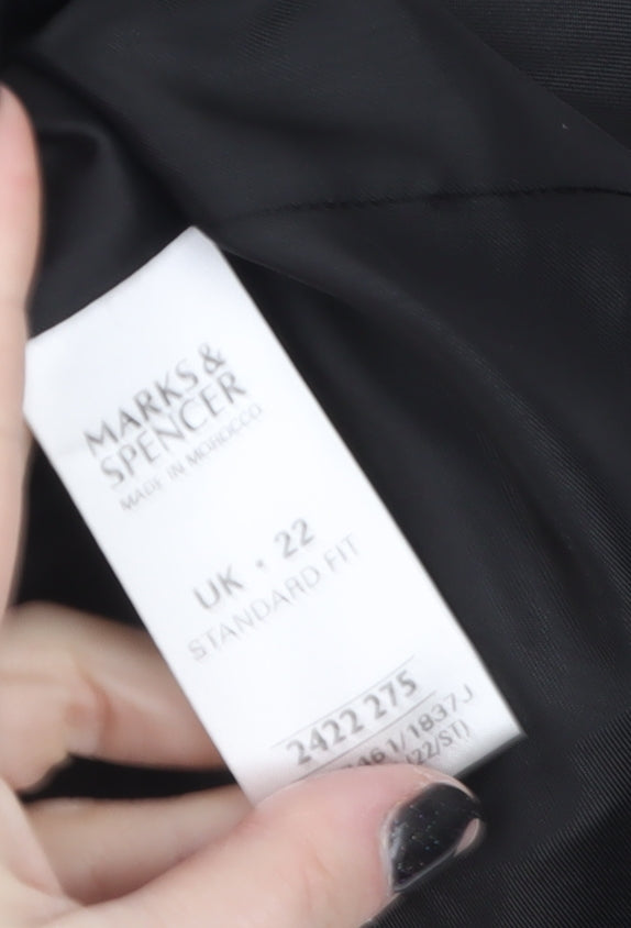 Womens UK Size 22 Marks and Spencer Grey Pea Coat