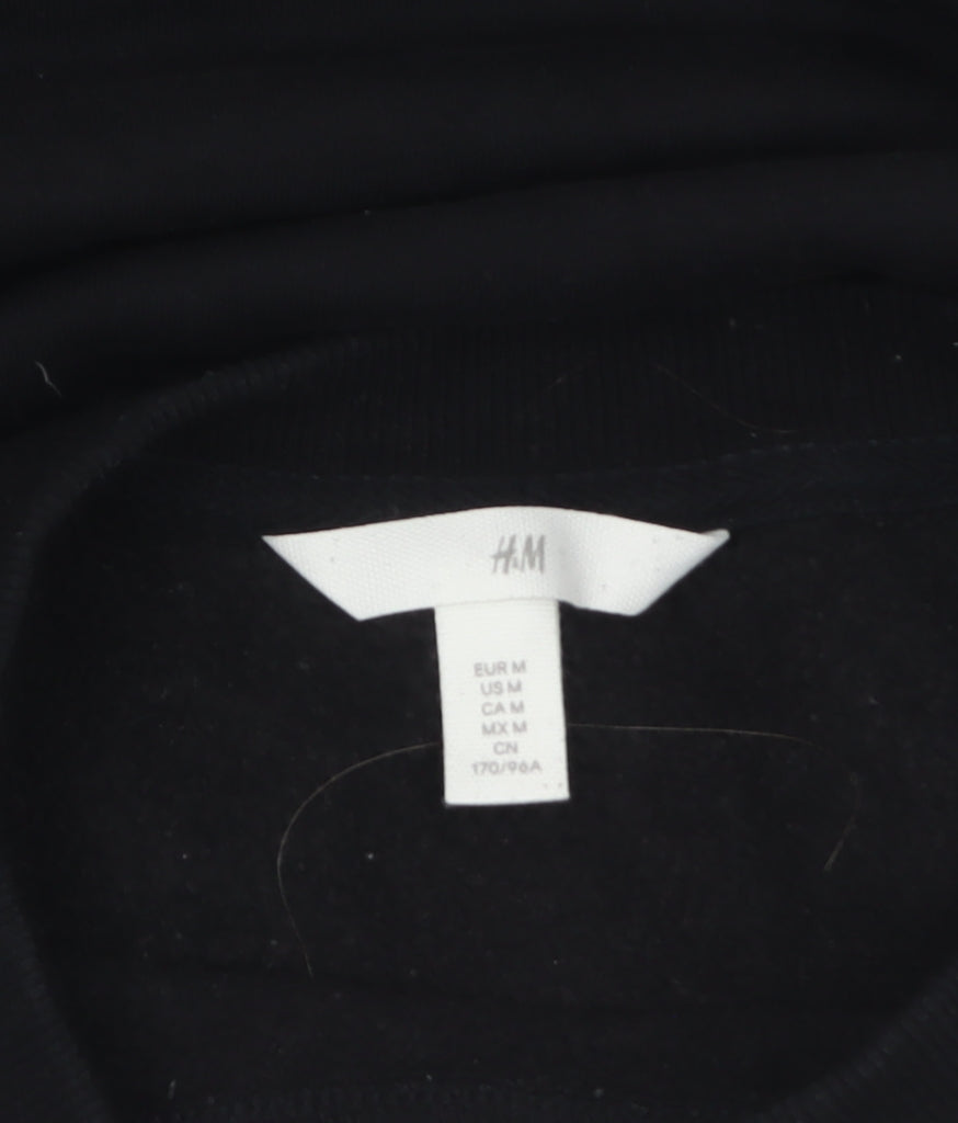 Womens UK Size 12 H&M Black Pullover Sweatshirt