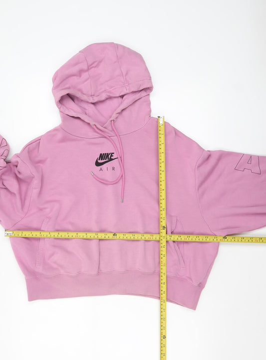 Womens UK Size L Nike Pink Pullover Hoodie