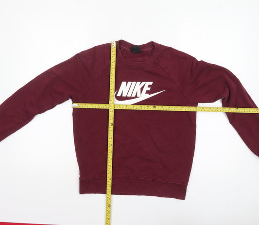 Womens UK Size XS Nike Red Pullover Sweatshirt