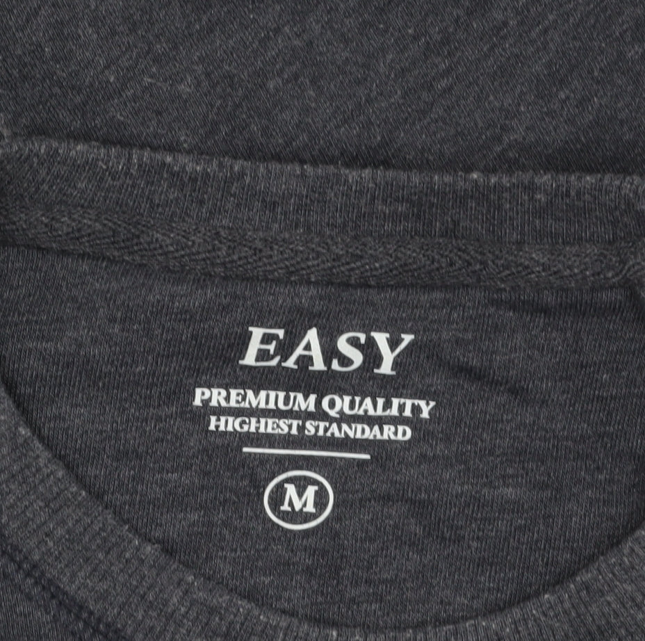 Mens UK Size M Easy Grey Pullover Sweatshirt