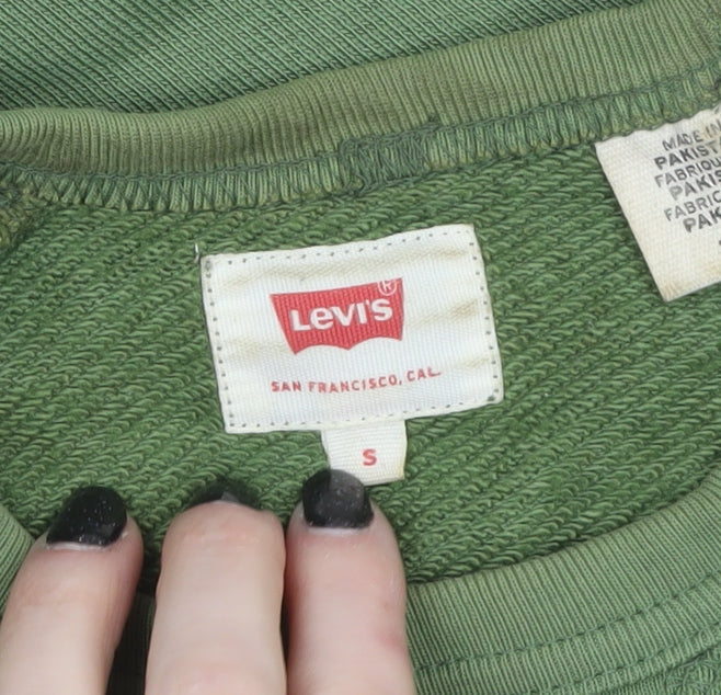Mens UK Size S Levi's Green Pullover Sweatshirt