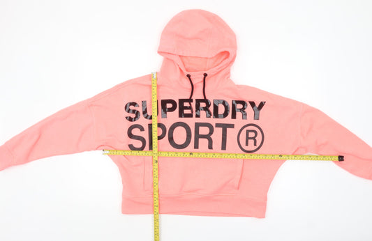 Womens UK Size 12 Superdry Pink Pullover Hoodie