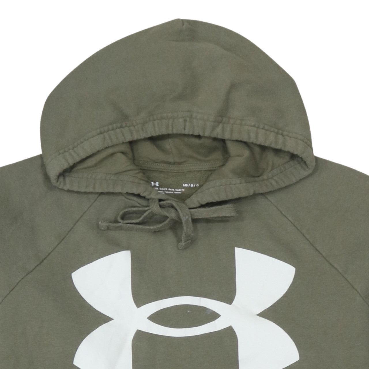 Mens UK Size L Under Armour Green Pullover Hoodie