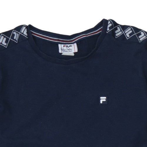 Additional view of Fila boys’ blue logo short sleeve crew neck t-shirt 13-14 years