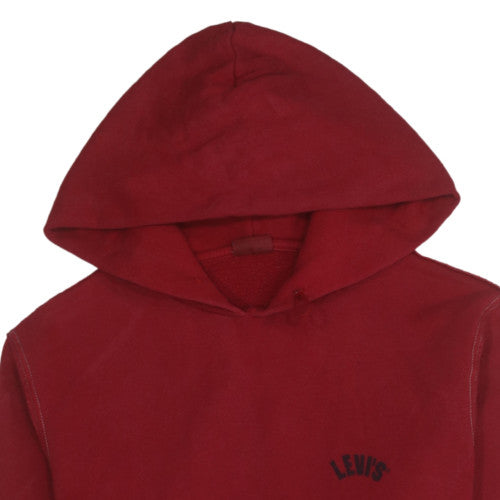 Mens UK Size M Levi's Red Pullover Hoodie
