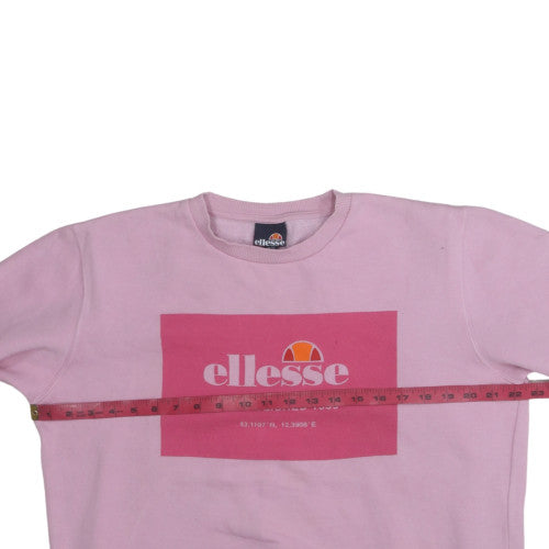 Womens UK Size 12 Ellesse Pink Pullover Sweatshirt