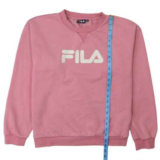 Womens UK Size XL Fila Pink Pullover Sweatshirt