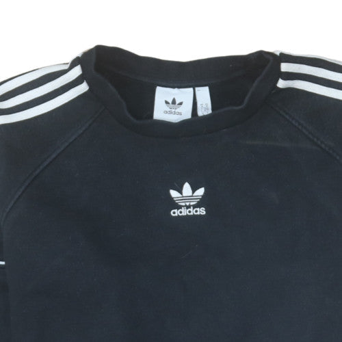 Mens UK Size M Adidas Black Pullover Sweatshirt