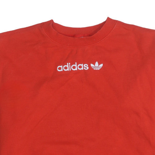 Womens UK Size 8 Adidas Red Pullover Sweatshirt
