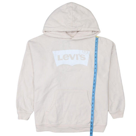 Mens UK Size M Levi's Beige Pullover Hoodie
