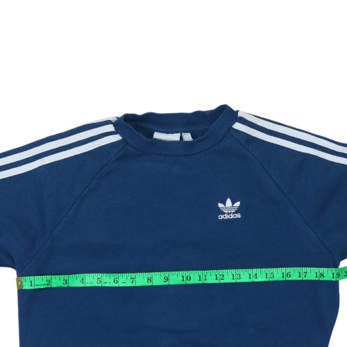 Mens UK Size XS Adidas Blue Pullover Sweatshirt