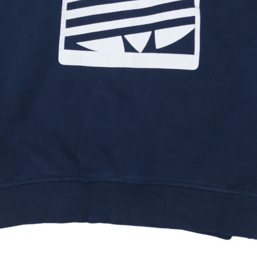 Mens UK Size M adidas Blue Pullover Sweatshirt