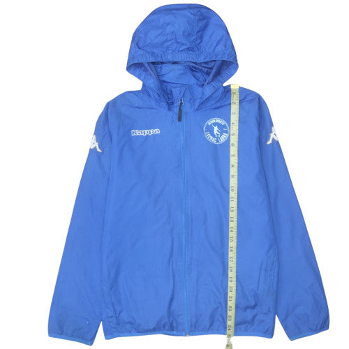 Kappa Blue Hooded Windbreaker Jacket Teens 164cm Lightweight Sports