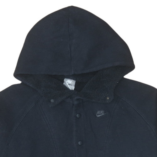 Mens UK Size L Nike Black Henley Hoodie